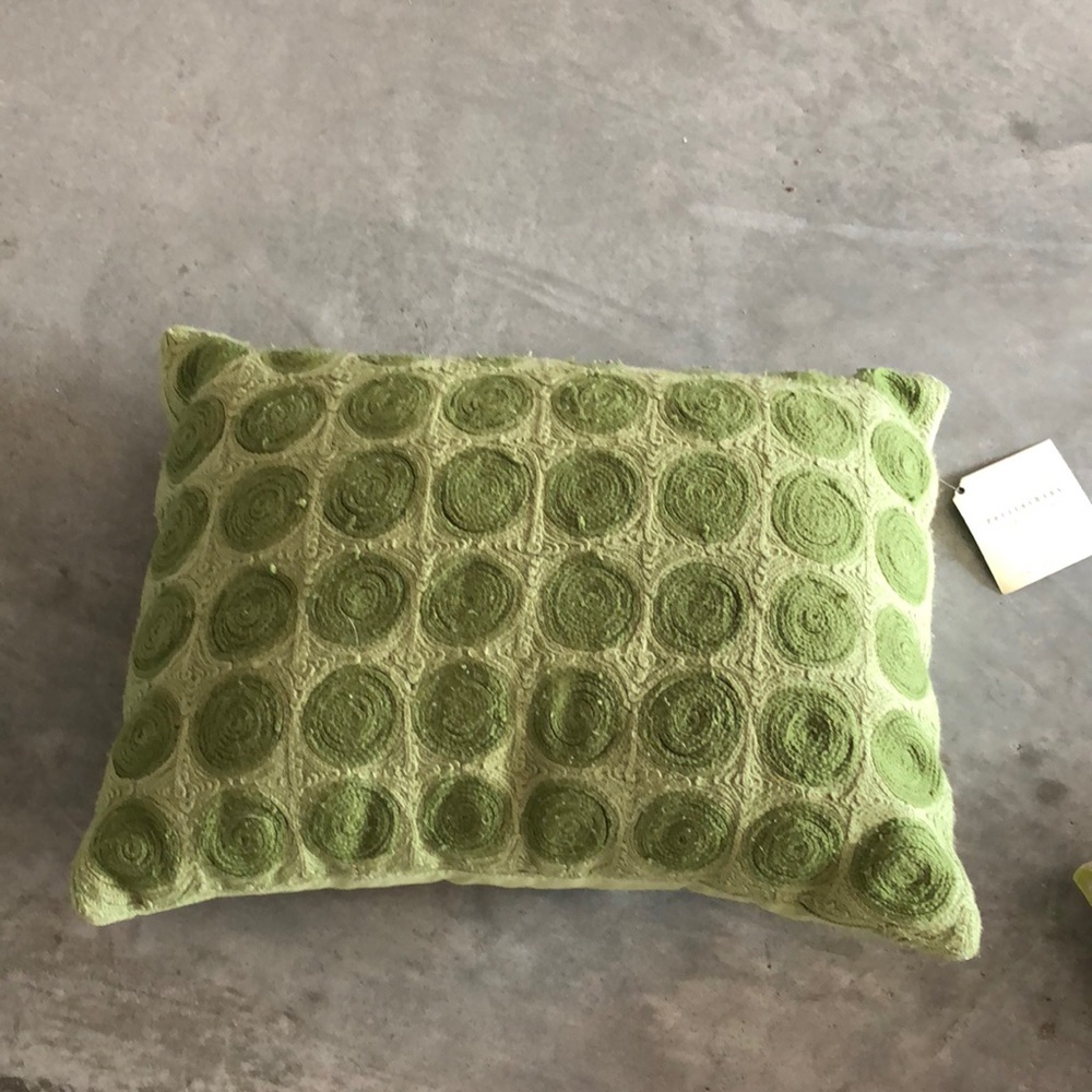 Pottery barn dot pillow in green
